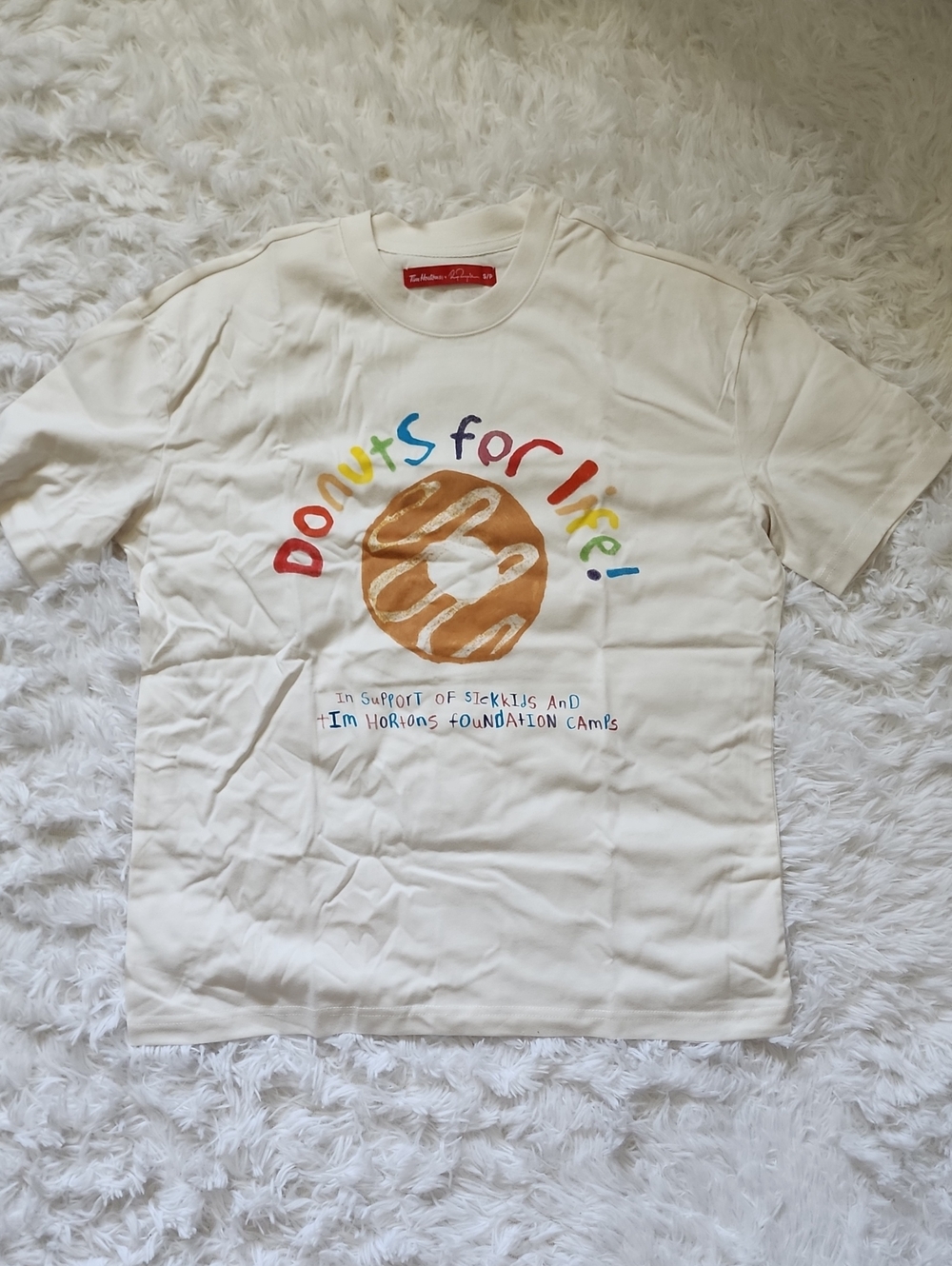 Donuts For Life! Cream Graphic  T-Shirt